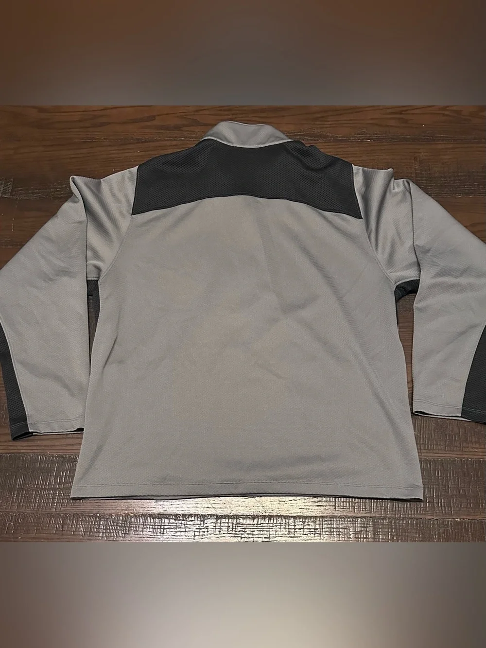 Nike Vintage Grey And Black Quarter Zip Pullover sweatshirt Size Large Vtg Retro